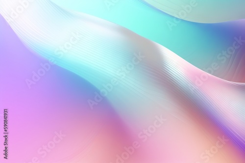 Holographic iridescent surface  wrinkled foil. Hologram background. Generative AI