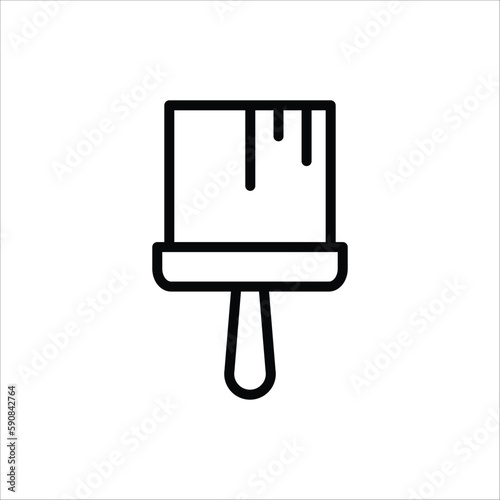 Paint brush icon. Paint brush flat sign design. Brush vector symbol pictogram. UX UI icon