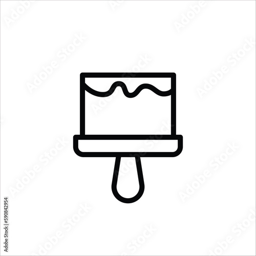 Paint brush icon. Paint brush flat sign design. Brush vector symbol pictogram. UX UI icon