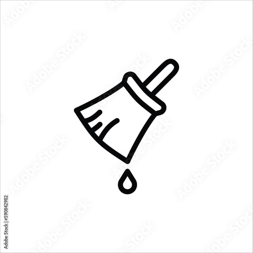 Paint brush icon. Paint brush flat sign design. Brush vector symbol pictogram. UX UI icon