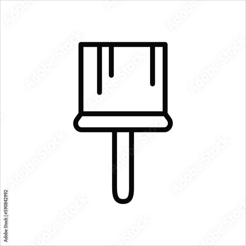 Paint brush icon. Paint brush flat sign design. Brush vector symbol pictogram. UX UI icon