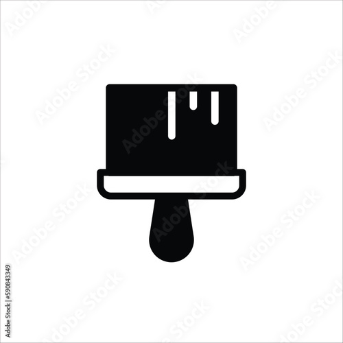 Paint brush icon. Paint brush flat sign design. Brush vector symbol pictogram. UX UI icon