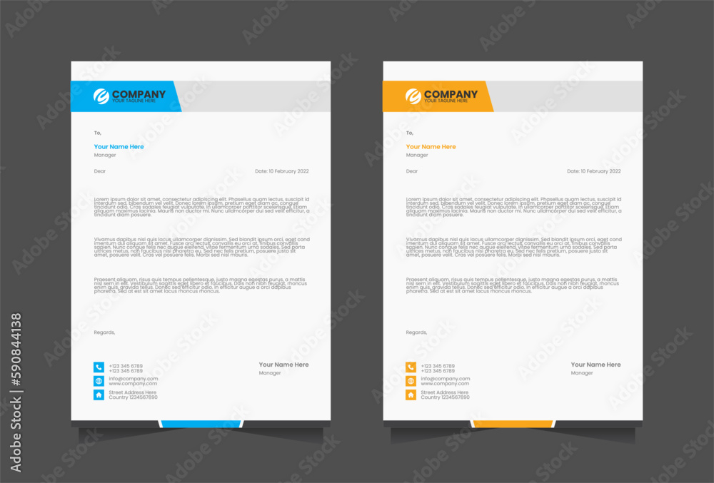 Modern Letterhead vector template Modern Letterhead vector template