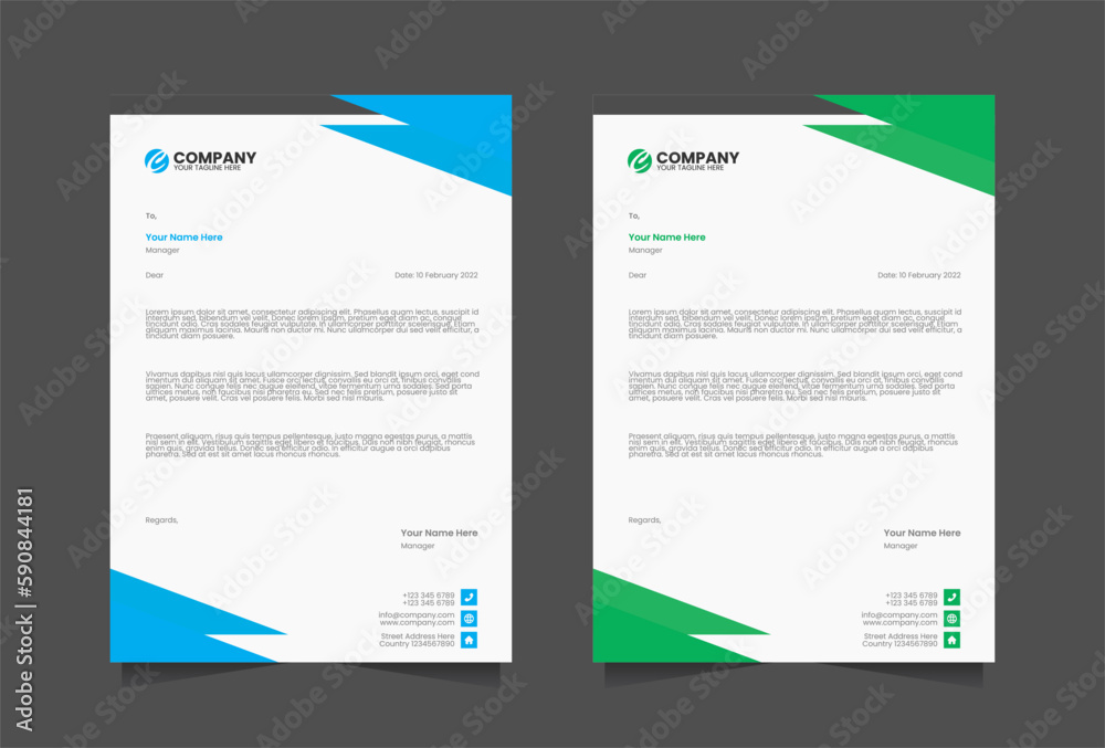 Obraz premium Modern Letterhead vector template