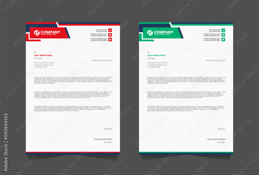 Modern Letterhead vector template