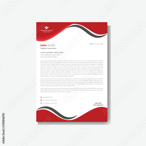 Abstract Letterhead Design Modern Business Letterhead Design Template