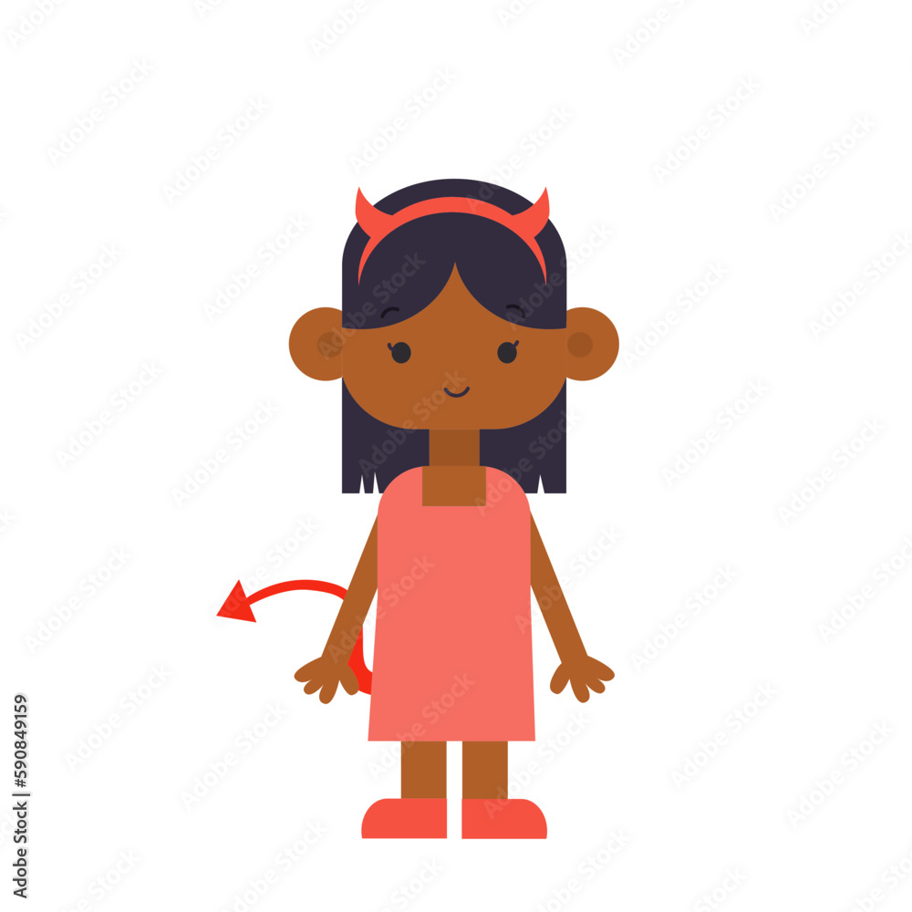Kid with Halloween Costum Devil Kid with Halloween Costum Devil