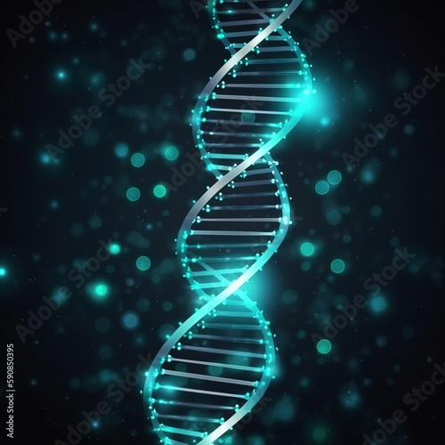 DNA technology. Science medical concept. Futuristic background, generate ai