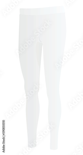 White woman leggings. vector illustration