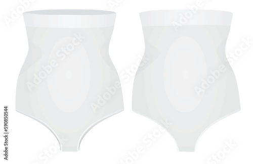 High waist panties. vector illustration