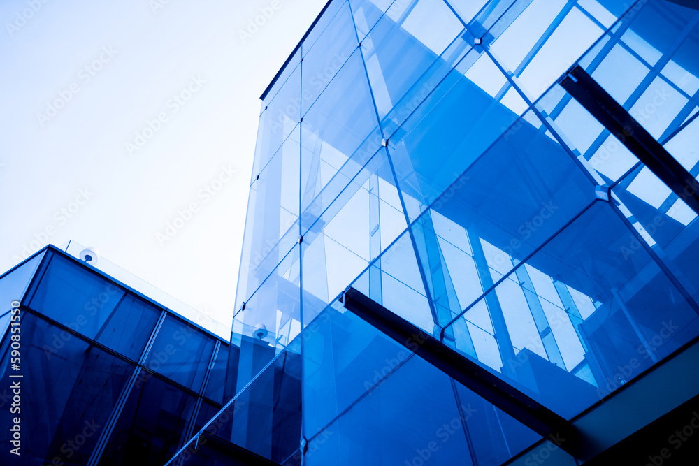 Obraz premium Modern abstract architecture and details background with metal and glass