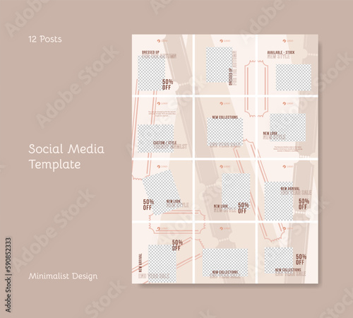 Set of social media banners template.