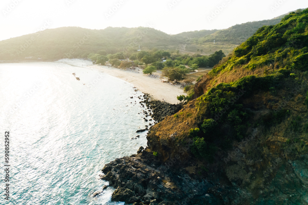 View koh sak island and Koh Larn island Pattaya Chon Buri Thailand
