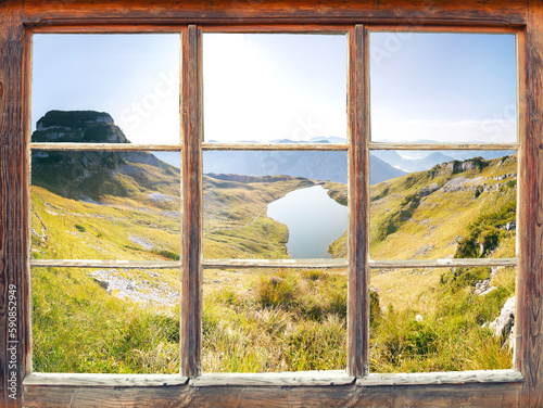 Fensterblick zum Augstsee am Loser photo