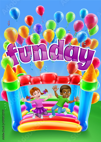 Bouncy House Castle Jumping...