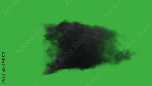 Magic portal of clouds, smoke on a green screen. 
Opening vortex smoke portal, gateway to another dimension of the world. 
Emission blue energy within the portal .