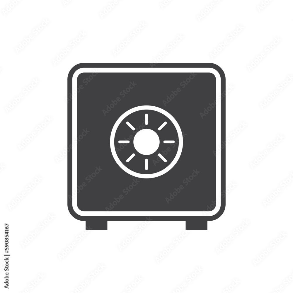 Bank safe box icon. Safe lock vector icon. Money safe flat sign design. Vault symbol. Strongbox pictogram. UX UI icon Bank safe box icon. Safe lock vector icon. Money safe flat sign design. Vault symbol. Strongbox pictogram. UX UI icon