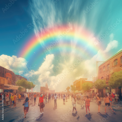 panorama of the city - AI Generative