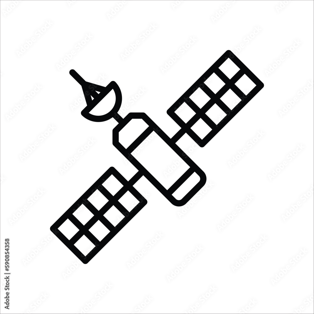 Satellite icon. Satellite flat sign design. Satellite symbol pictogram. UX UI icon Satellite icon. Satellite flat sign design. Satellite symbol pictogram. UX UI icon