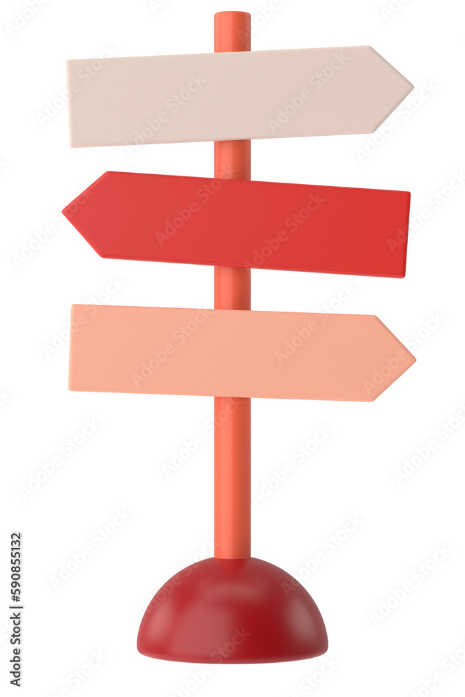 Direction sign. 3D signpost. 3D illustration. Direction sign. 3D signpost. 3D illustration.