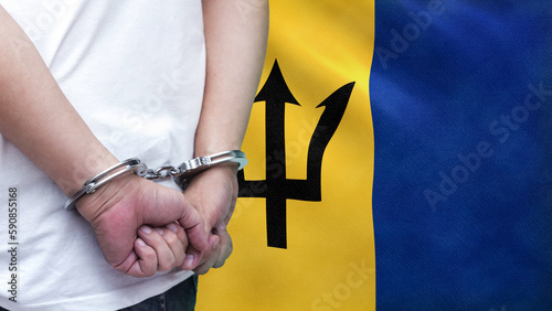 Fotografie A man getting under arrest in Barbados