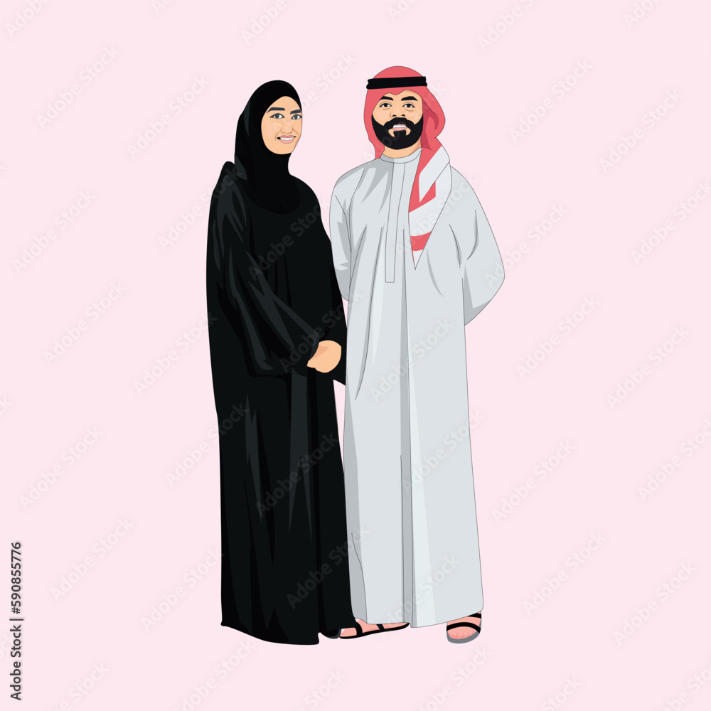 Saudi Couple art Saudi Couple art