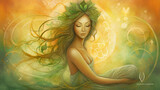 elves shaman spiritual gaia femininity - by generative ai