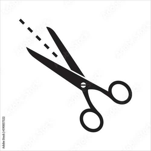 Scissors vector icon. Haircutter flat sign design. Scissors symbol pictogram. UX UI icon