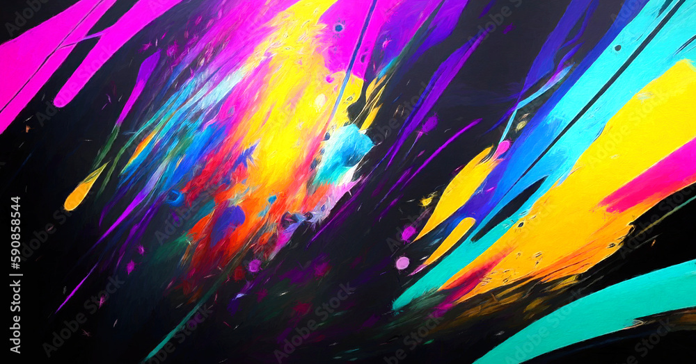 Fotografie An abstract grunge painting with city elements