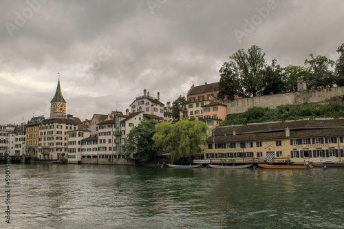 A view from the lake in Zurich