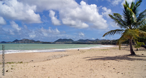 Beach in Rotney Bay, Saint Lucia, France