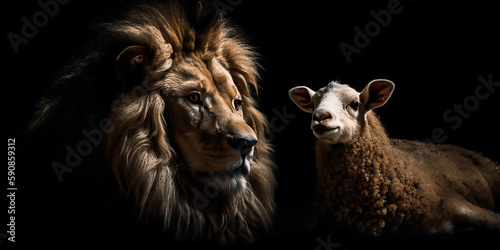 The Lion and the Lamb: A Testament to Harmony © Studiorlando