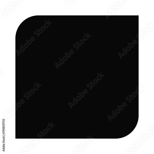 Round Corner Square Leaf Silhouette Icon