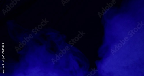 blue smoke on a black background