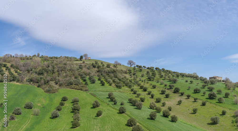 Hills and countryside in Calabria region, Italy (Pollino National Park)