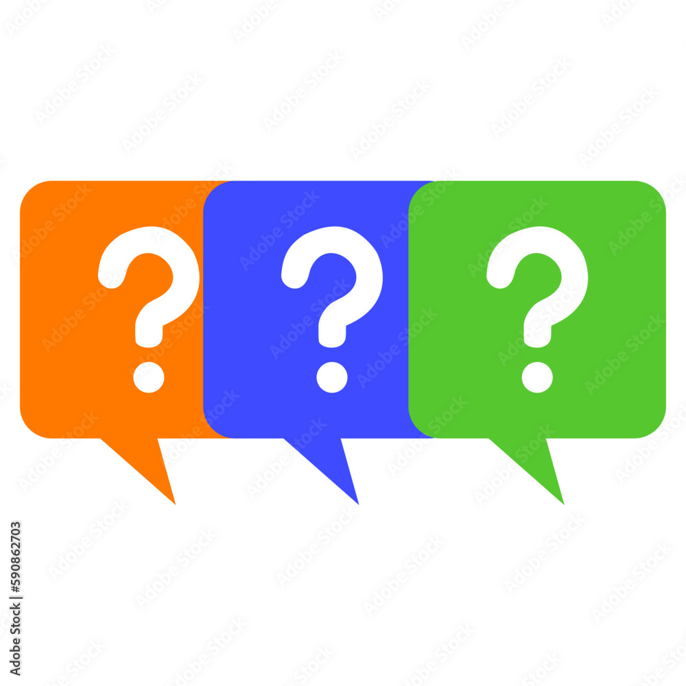 message box with question mark icon set vector Stock Vector Adobe Stock
