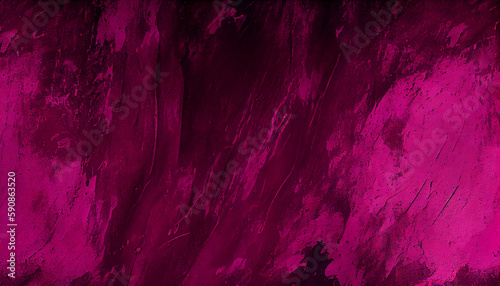 Pink color Dark grunge texture background Ai generated image