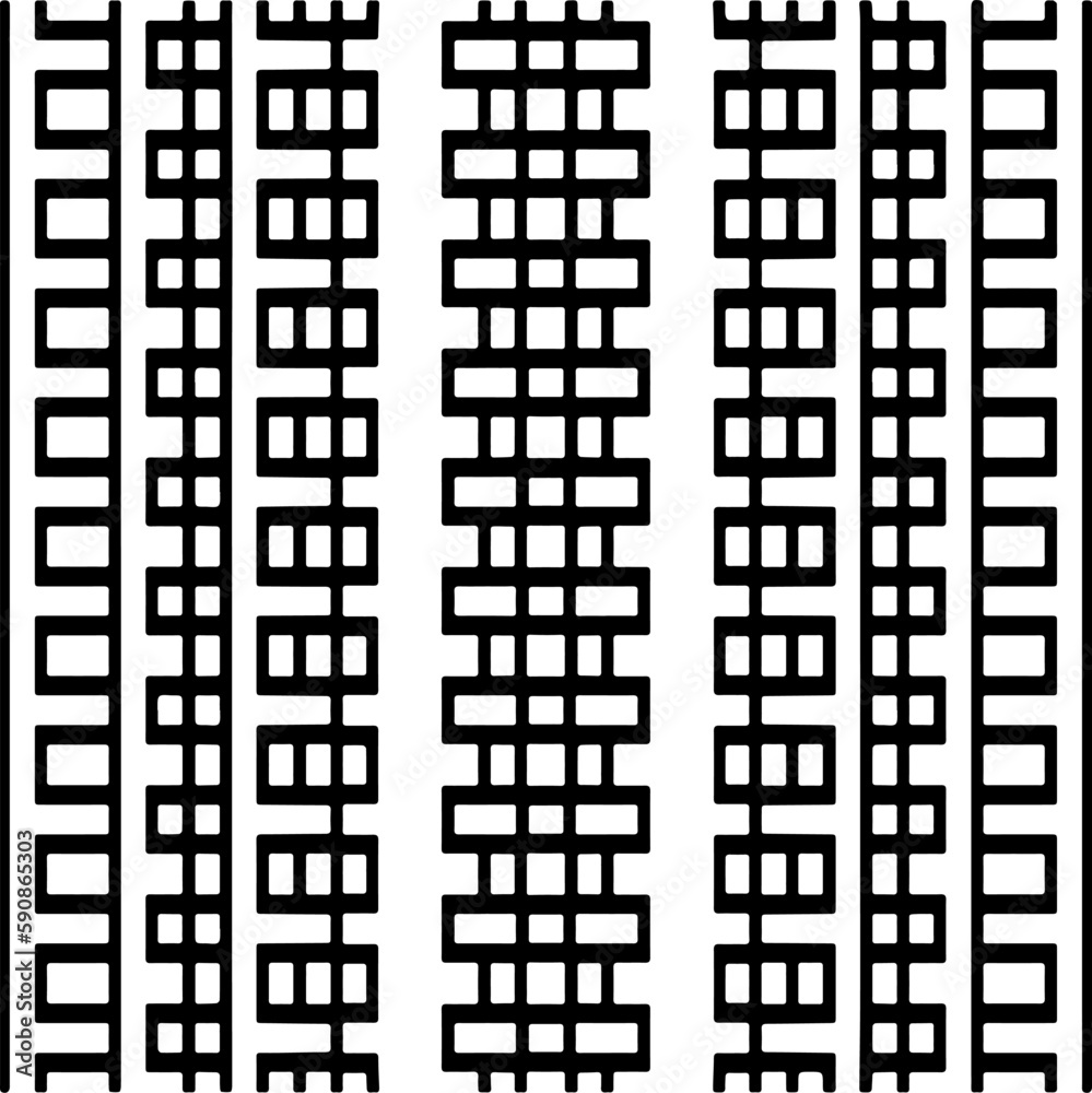 
Black and white abstract patterns.Seamless monochrome repeating pattern for web page, textures, card, poster, fabric, textile.