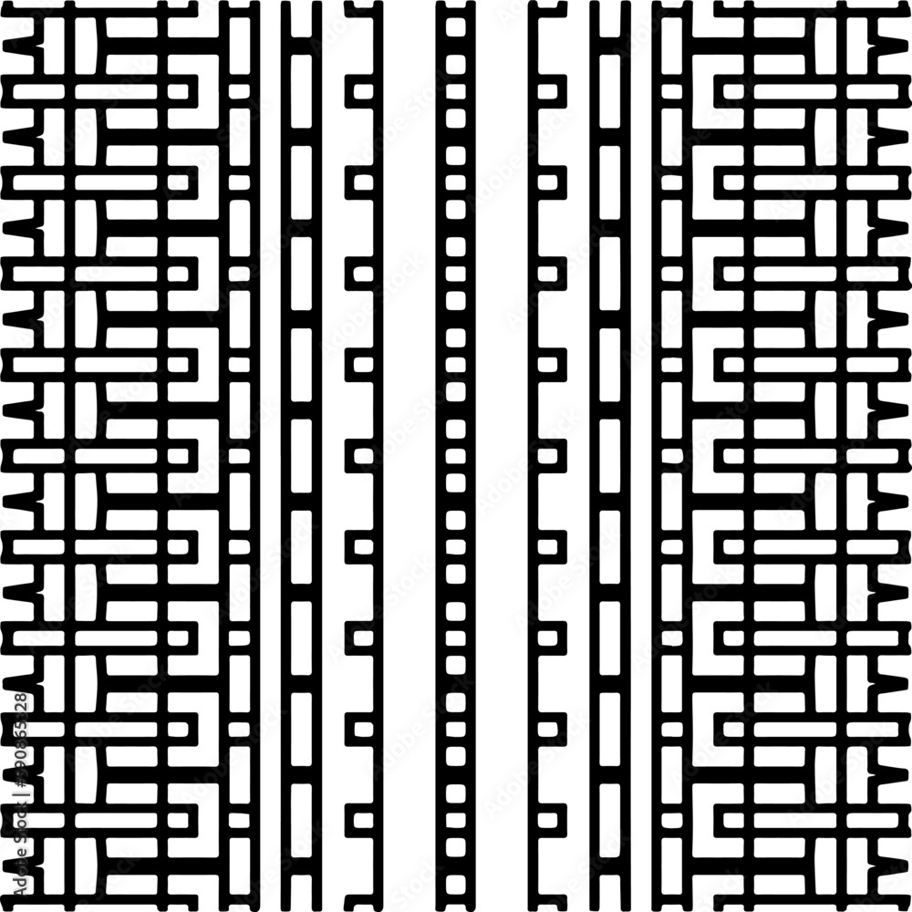 
Black and white abstract patterns.Seamless monochrome repeating pattern for web page, textures, card, poster, fabric, textile.