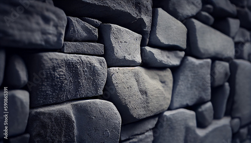 The texture of the stone wall Light gray Ai generated image