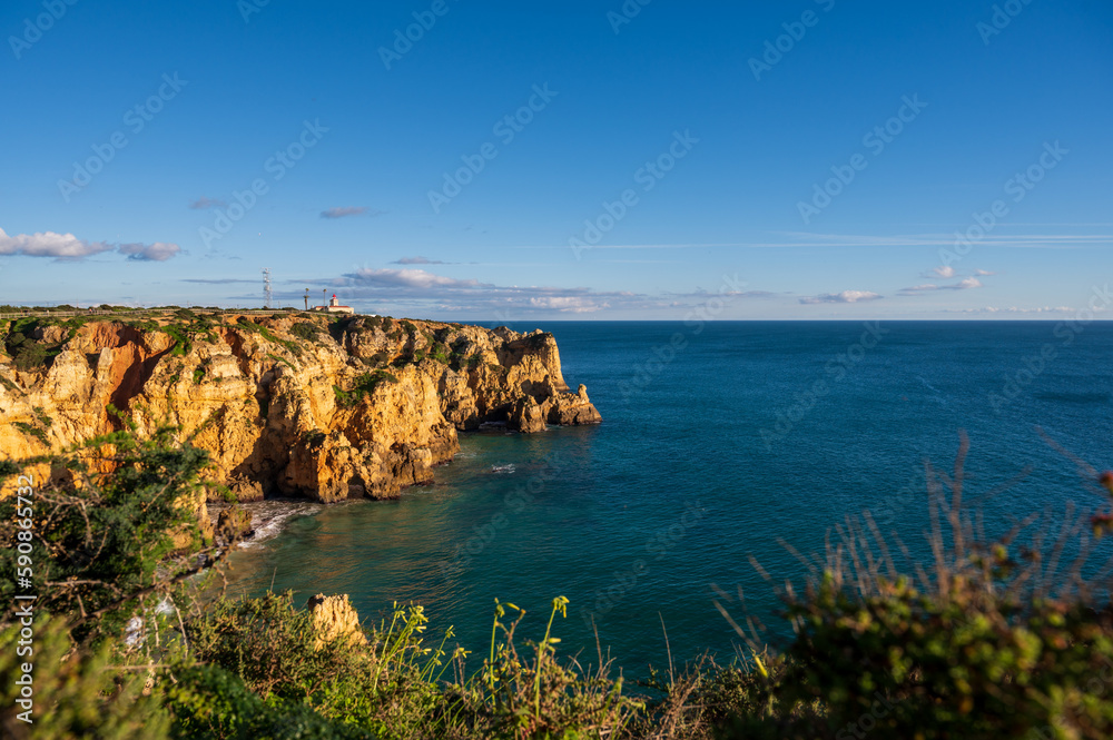 Cliffs and Lighthouse of Sagres, Algarve Portugal