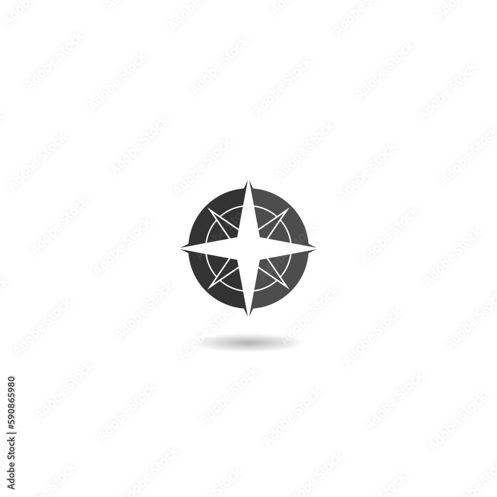 Compass Logo icon with shadow Compass Logo icon with shadow