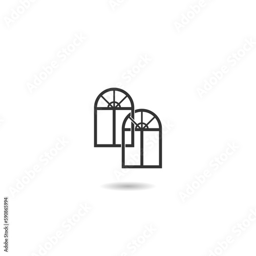 Windows logo icon with shadow
