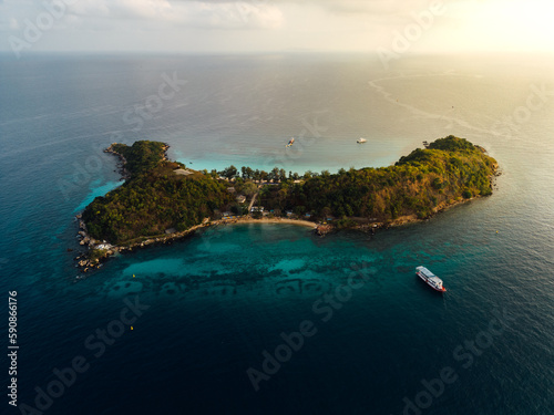 View koh sak island and Koh Larn island Pattaya Chon Buri Thailand