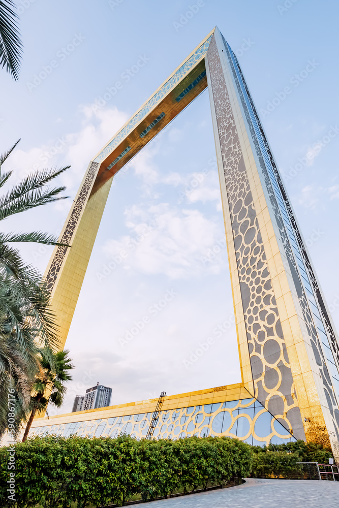 13 January 2023 Uae Dubai Dubai Frame Striking Gold Color And