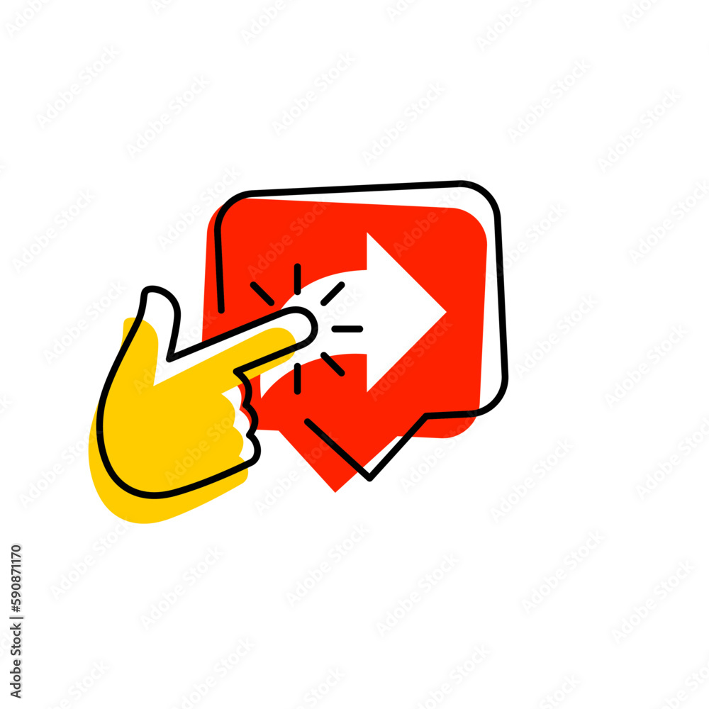 Share icon. Button, ui, web. Social media share. Hand click finger share icon vector Share icon. Button, ui, web. Social media share. Hand click finger share icon vector