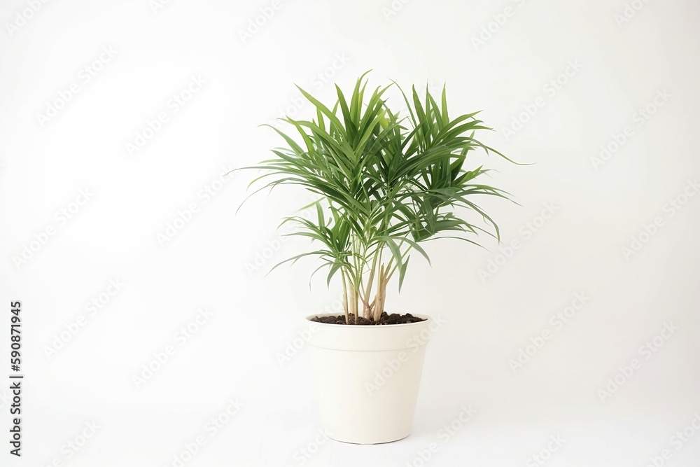 Fototapeta premium Isolated Potted Houseplant - Indoor Nature and Greenery Concept
