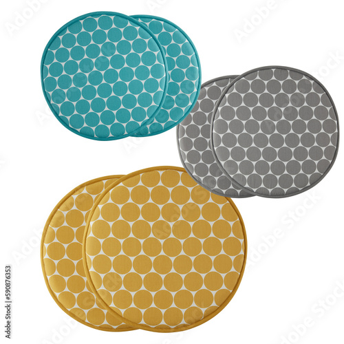 honeycomb circular fabric with cut out isolated on background transparent.