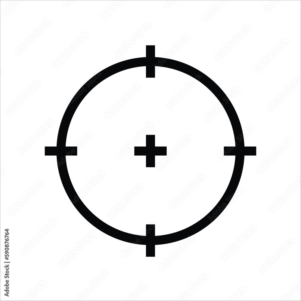 Aim vector icon. Target flat sign design. Military aim symbol pictogram. UX UI icon Aim vector icon. Target flat sign design. Military aim symbol pictogram. UX UI icon