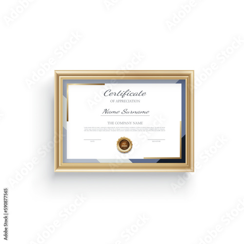 Certificate of completion design. Certificate of achievement, education, award, scholarship, bachelor degree, diploma